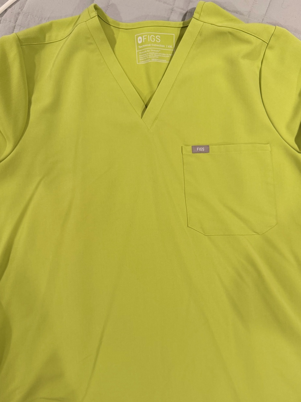 Figs Lime Green Top